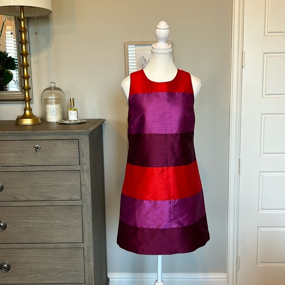Hutch Dresses & Skirts - Anthropologie Hutch | Red and Pink Colorblock  Sheath Dress | Size Small